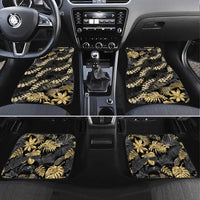Gold Tropical Leaves Hawaii Mikioi Lei Car Mats Luxury Stylized - Polynesian Pride