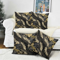 Gold Tropical Leaves Hawaii Mikioi Lei Pillow Cover Luxury Stylized - Polynesian Pride