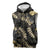 Gold Tropical Leaves Hawaii Mikioi Lei Sleeveless Zip Hoodie Luxury Stylized - Polynesian Pride