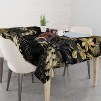 Gold Tropical Leaves Hawaii Mikioi Lei Tablecloth Luxury Stylized LT01 - Polynesian Pride