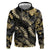 Gold Tropical Leaves Hawaii Mikioi Lei Zip Hoodie Luxury Stylized - Polynesian Pride