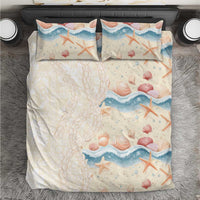 Beige Hawaii Lei Seashells Starfish Bedding Set Sandy Sylized - Polynesian Pride