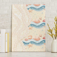 Beige Hawaii Lei Seashells Starfish Canvas Wall Art Sandy Sylized LT01 Without Frame Beige - Polynesian Pride