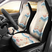 Beige Hawaii Lei Seashells Starfish Car Seat Cover Sandy Sylized - Polynesian Pride