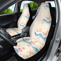 Beige Hawaii Lei Seashells Starfish Car Seat Cover Sandy Sylized - Polynesian Pride