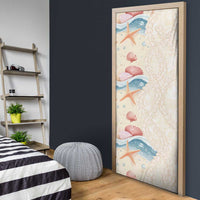 Beige Hawaii Lei Seashells Starfish Door Cover Sandy Sylized LT01 - Polynesian Pride