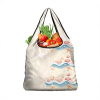 Beige Hawaii Lei Seashells Starfish Grocery Bag Sandy Sylized LT01 1-pack One Size Beige - Polynesian Pride
