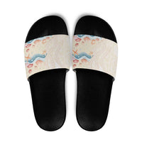 Beige Hawaii Lei Seashells Starfish Slide Sandals Sandy Sylized LT01 Beige - Polynesian Pride