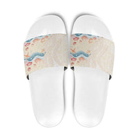 Beige Hawaii Lei Seashells Starfish Slide Sandals Sandy Sylized LT01 Beige - Polynesian Pride