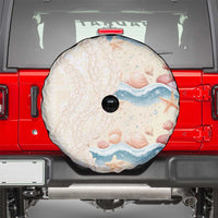 Beige Hawaii Lei Seashells Starfish Spare Tire Cover Sandy Sylized - Polynesian Pride