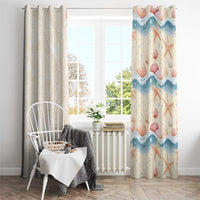 Beige Hawaii Lei Seashells Starfish Window Curtain Sandy Sylized - Polynesian Pride