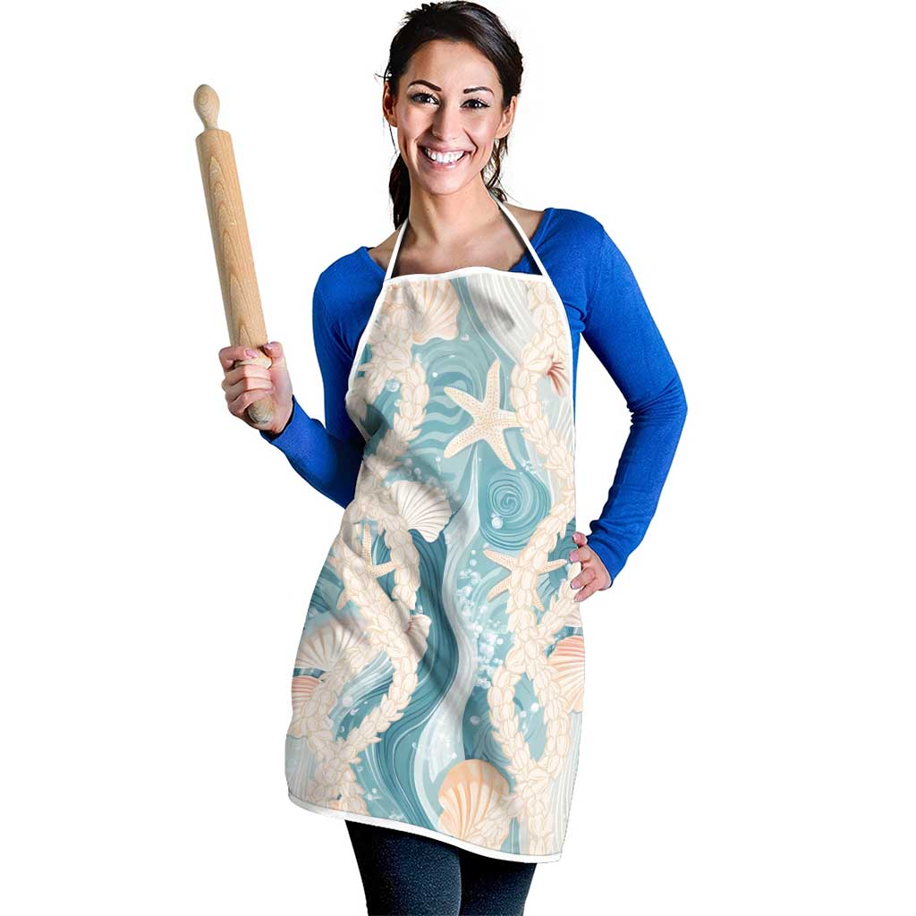 Hawaii Lei Seashells Starfish Apron Fresh Summer Vibe LT01 - Polynesian Pride