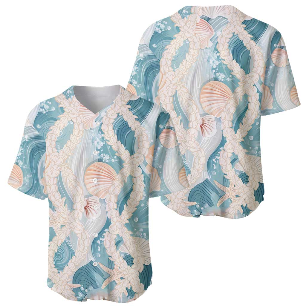 Hawaii Lei Seashells Starfish Baseball Jersey Fresh Summer Vibe - Polynesian Pride