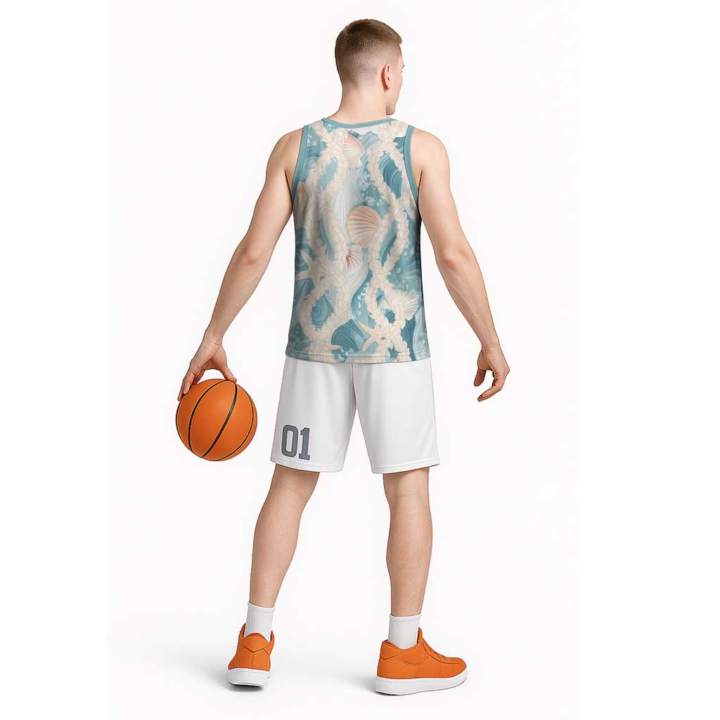 Hawaii Lei Seashells Starfish Basketball Jersey Fresh Summer Vibe LT01 - Polynesian Pride