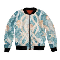Hawaii Lei Seashells Starfish Bomber Jacket Fresh Summer Vibe - Polynesian Pride