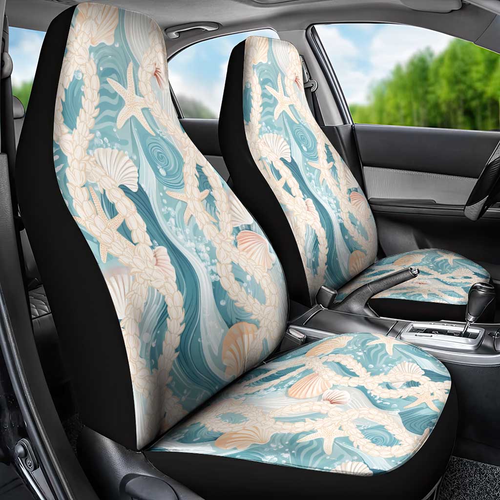 Hawaii Lei Seashells Starfish Car Seat Cover Fresh Summer Vibe - Polynesian Pride