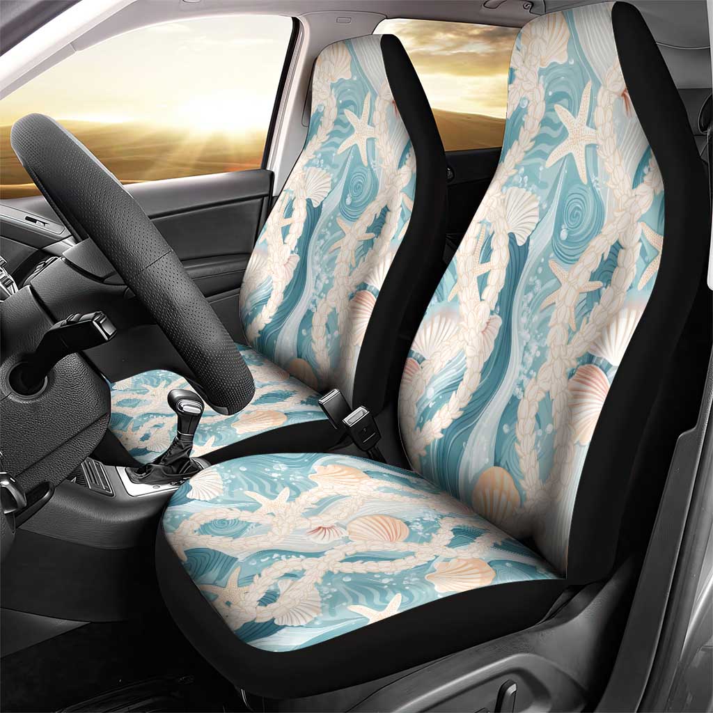 Hawaii Lei Seashells Starfish Car Seat Cover Fresh Summer Vibe - Polynesian Pride