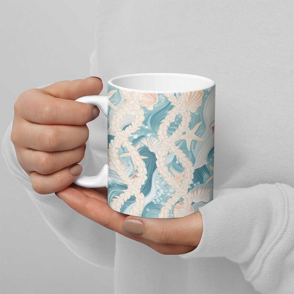 Hawaii Lei Seashells Starfish Ceramic Mug Fresh Summer Vibe LT01 - Polynesian Pride