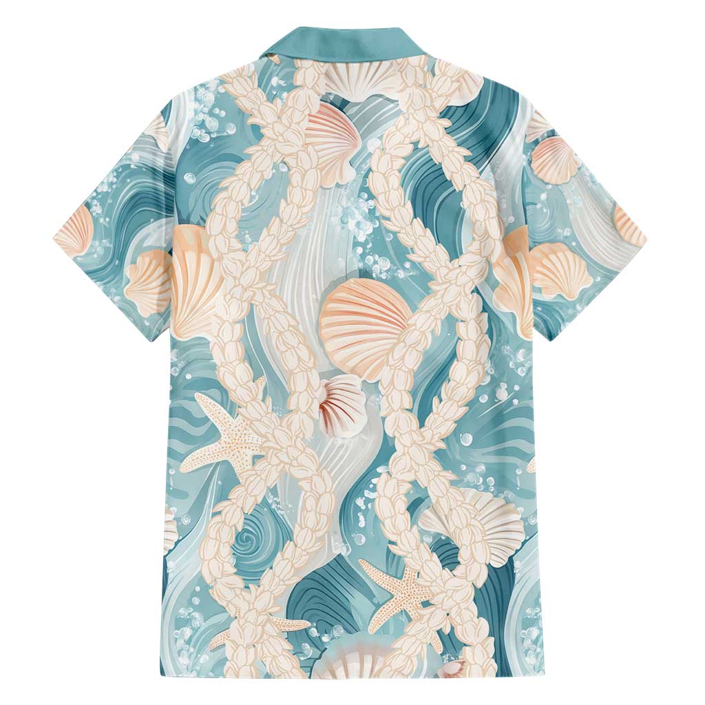 Hawaii Lei Seashells Starfish Family Matching Short Sleeve Bodycon Dress and Hawaiian Shirt Fresh Summer Vibe - Polynesian Pride
