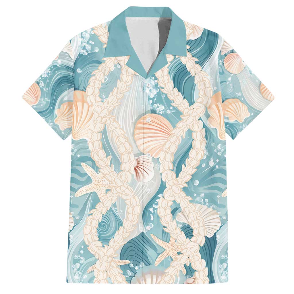Hawaii Lei Seashells Starfish Family Matching Summer Maxi Dress and Hawaiian Shirt Fresh Summer Vibe - Polynesian Pride