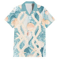 Hawaii Lei Seashells Starfish Family Matching Summer Maxi Dress and Hawaiian Shirt Fresh Summer Vibe - Polynesian Pride