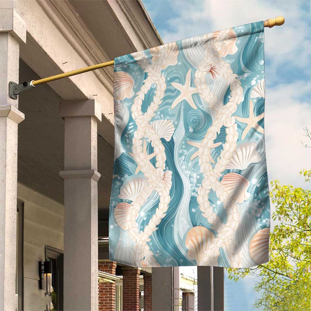 Hawaii Lei Seashells Starfish Garden Flag Fresh Summer Vibe - Polynesian Pride