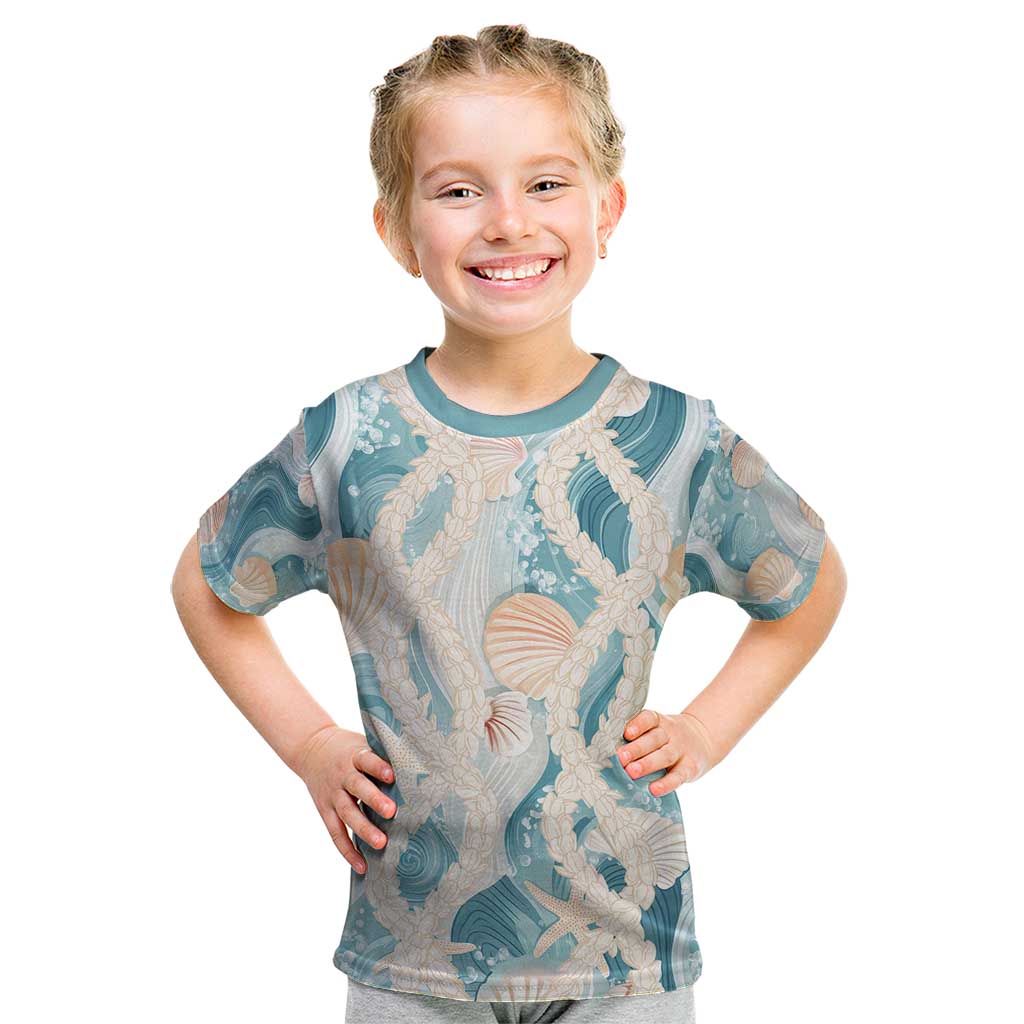Hawaii Lei Seashells Starfish Kid T Shirt Fresh Summer Vibe - Polynesian Pride