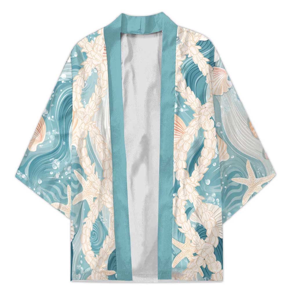 Hawaii Lei Seashells Starfish Kimono Fresh Summer Vibe - Polynesian Pride