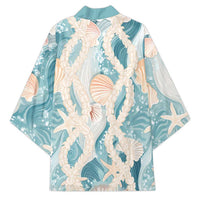 Hawaii Lei Seashells Starfish Kimono Fresh Summer Vibe - Polynesian Pride