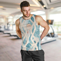 Hawaii Lei Seashells Starfish Men Tank Top Fresh Summer Vibe LT01 Blue - Polynesian Pride