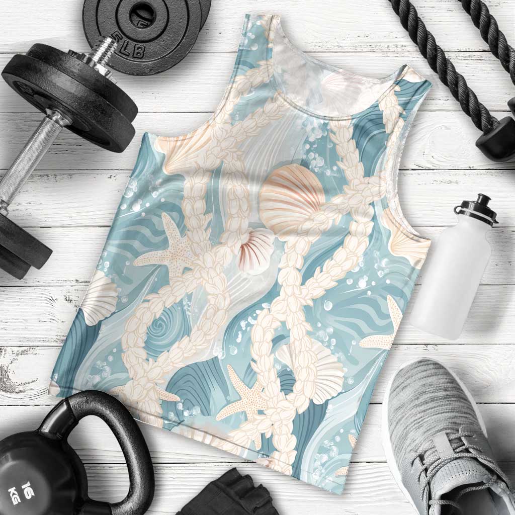 Hawaii Lei Seashells Starfish Men Tank Top Fresh Summer Vibe LT01 - Polynesian Pride