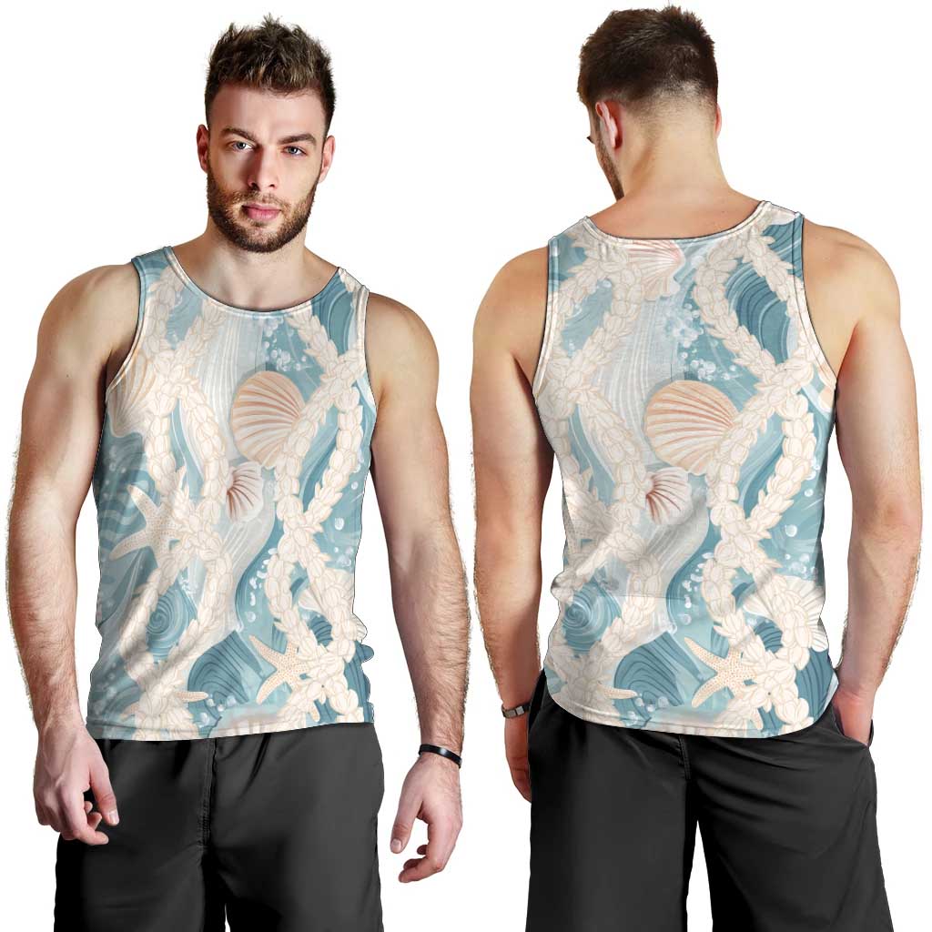 Hawaii Lei Seashells Starfish Men Tank Top Fresh Summer Vibe LT01 - Polynesian Pride