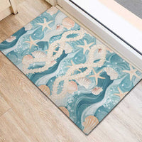 Hawaii Lei Seashells Starfish Rubber Doormat Fresh Summer Vibe LT01 - Polynesian Pride