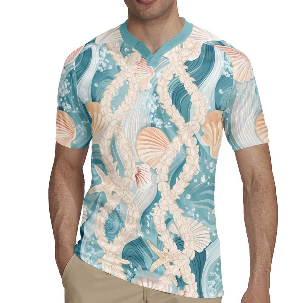 Hawaii Lei Seashells Starfish Rugby Jersey Fresh Summer Vibe LT01 - Polynesian Pride