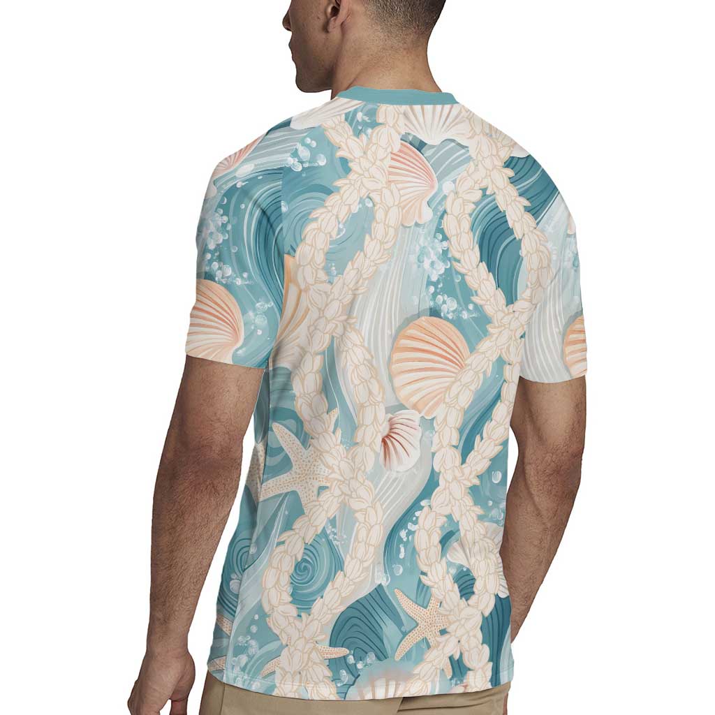 Hawaii Lei Seashells Starfish Rugby Jersey Fresh Summer Vibe LT01 - Polynesian Pride