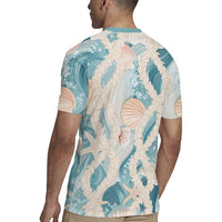 Hawaii Lei Seashells Starfish Rugby Jersey Fresh Summer Vibe LT01 - Polynesian Pride