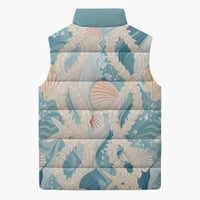 Hawaii Lei Seashells Starfish Sleeveless Puffer Jacket Fresh Summer Vibe LT01 - Polynesian Pride