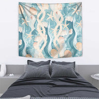 Hawaii Lei Seashells Starfish Tapestry Fresh Summer Vibe - Polynesian Pride