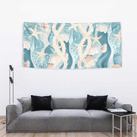 Hawaii Lei Seashells Starfish Tapestry Fresh Summer Vibe - Polynesian Pride