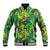 Hawaii Summer Tropical Leaves Baseball Jacket - Polynesian Pride