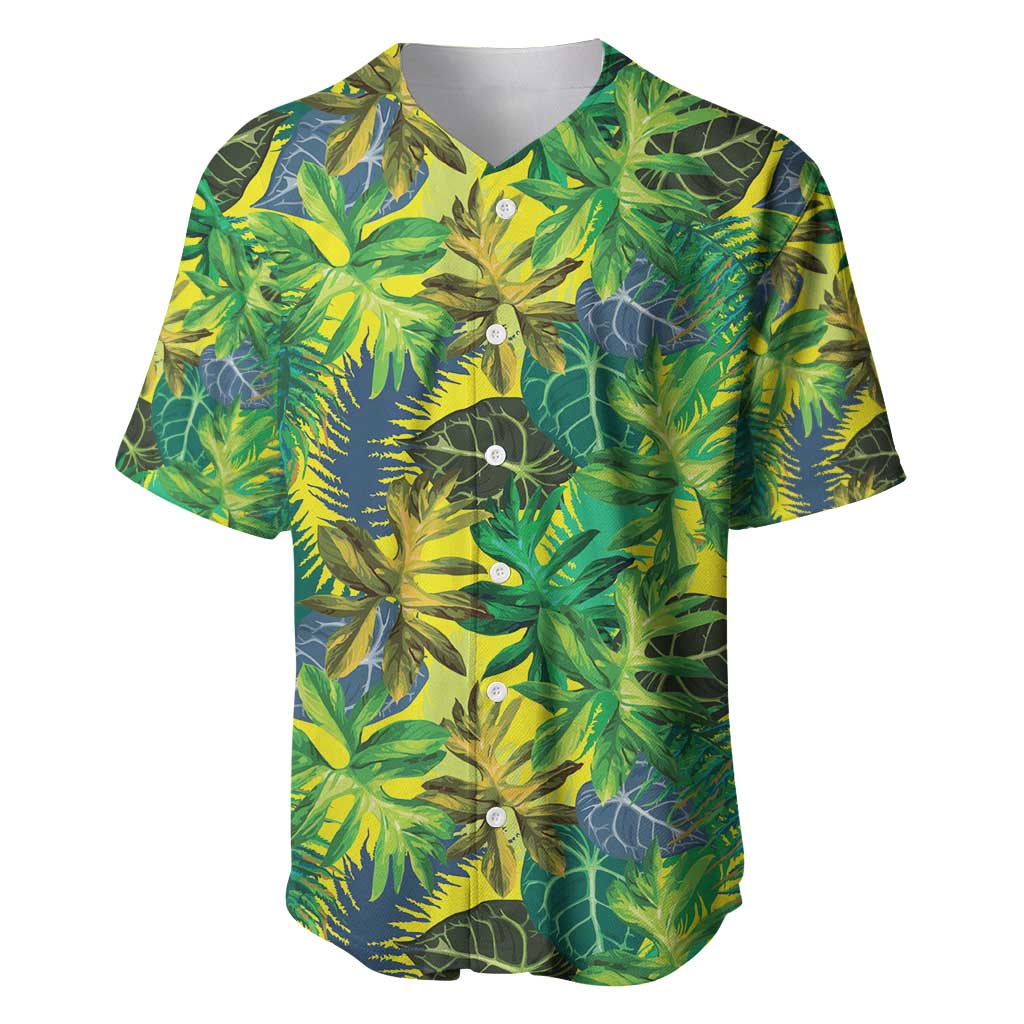 Hawaii Summer Tropical Leaves Baseball Jersey - Polynesian Pride