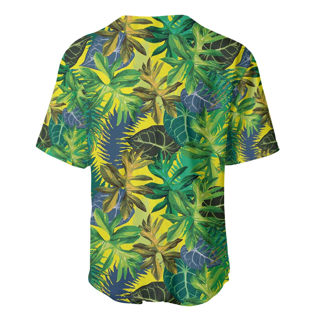Hawaii Summer Tropical Leaves Baseball Jersey - Polynesian Pride