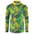 Hawaii Summer Tropical Leaves Button Sweatshirt - Polynesian Pride