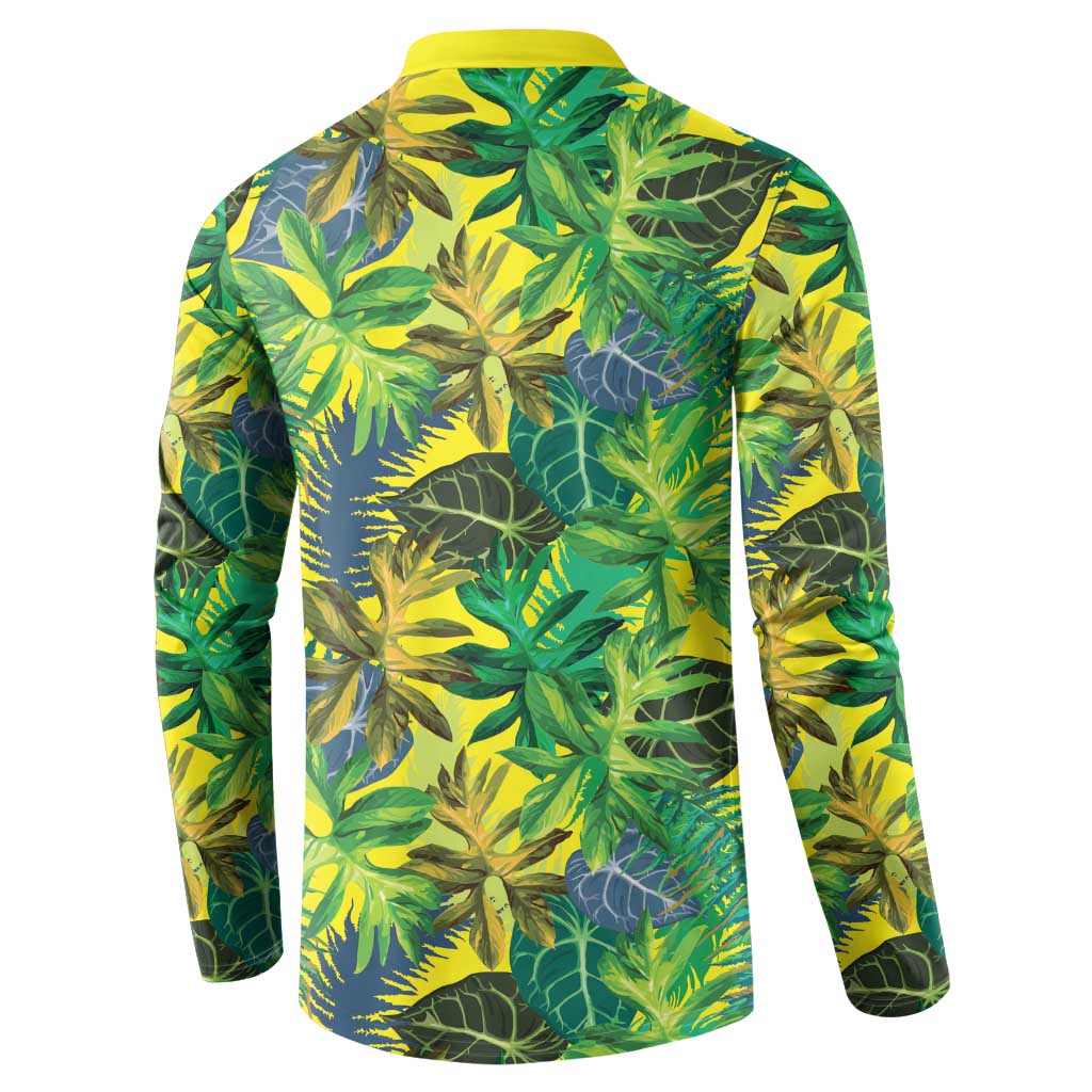 Hawaii Summer Tropical Leaves Button Sweatshirt LT01 - Polynesian Pride