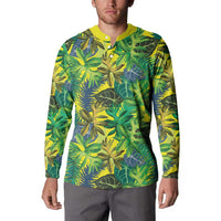 Hawaii Summer Tropical Leaves Button Sweatshirt LT01 - Polynesian Pride