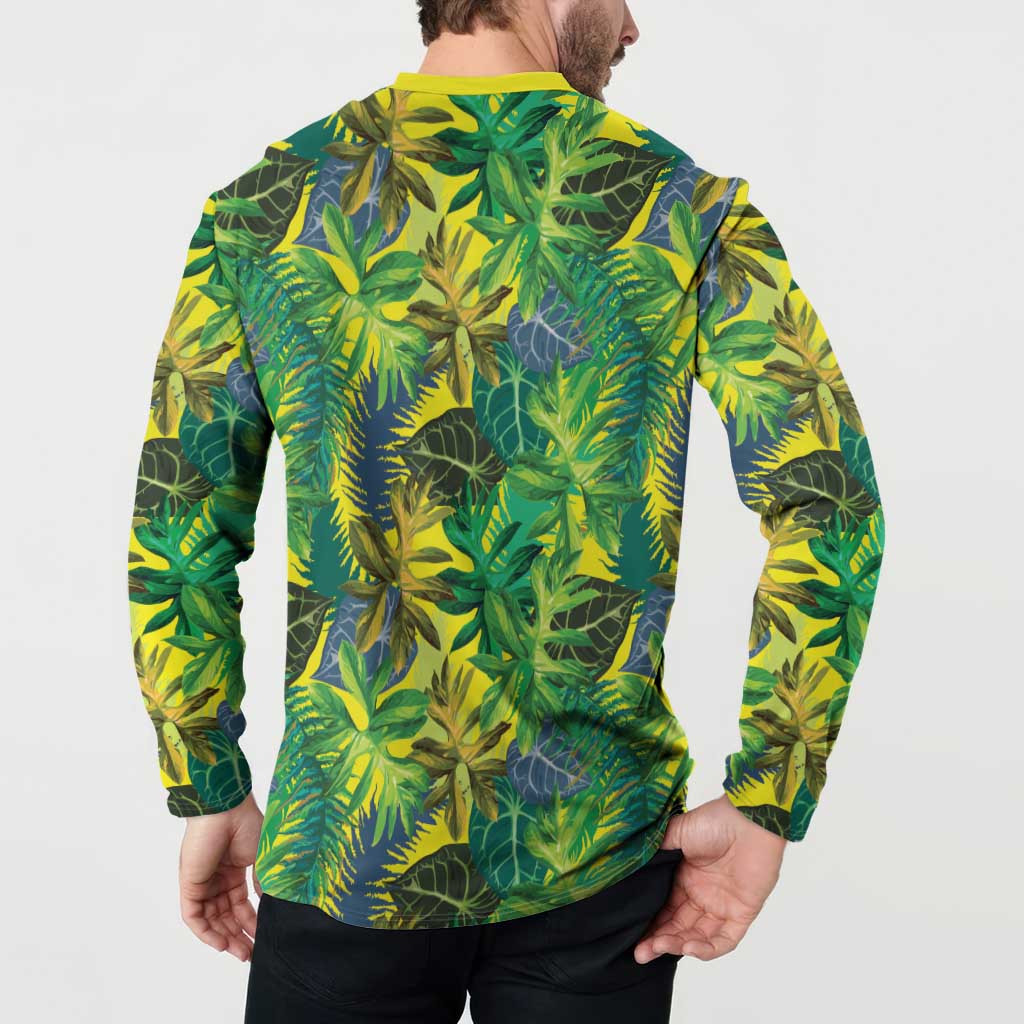 Hawaii Summer Tropical Leaves Button Sweatshirt LT01 - Polynesian Pride