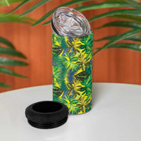Hawaii Summer Tropical Leaves 4 in 1 Can Cooler Tumbler - Polynesian Pride