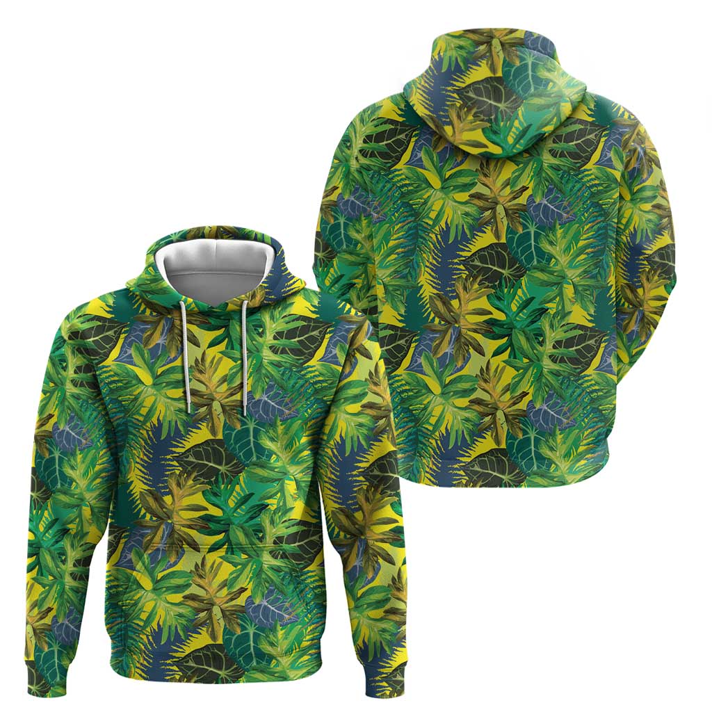 Hawaii Summer Tropical Leaves Hoodie - Polynesian Pride