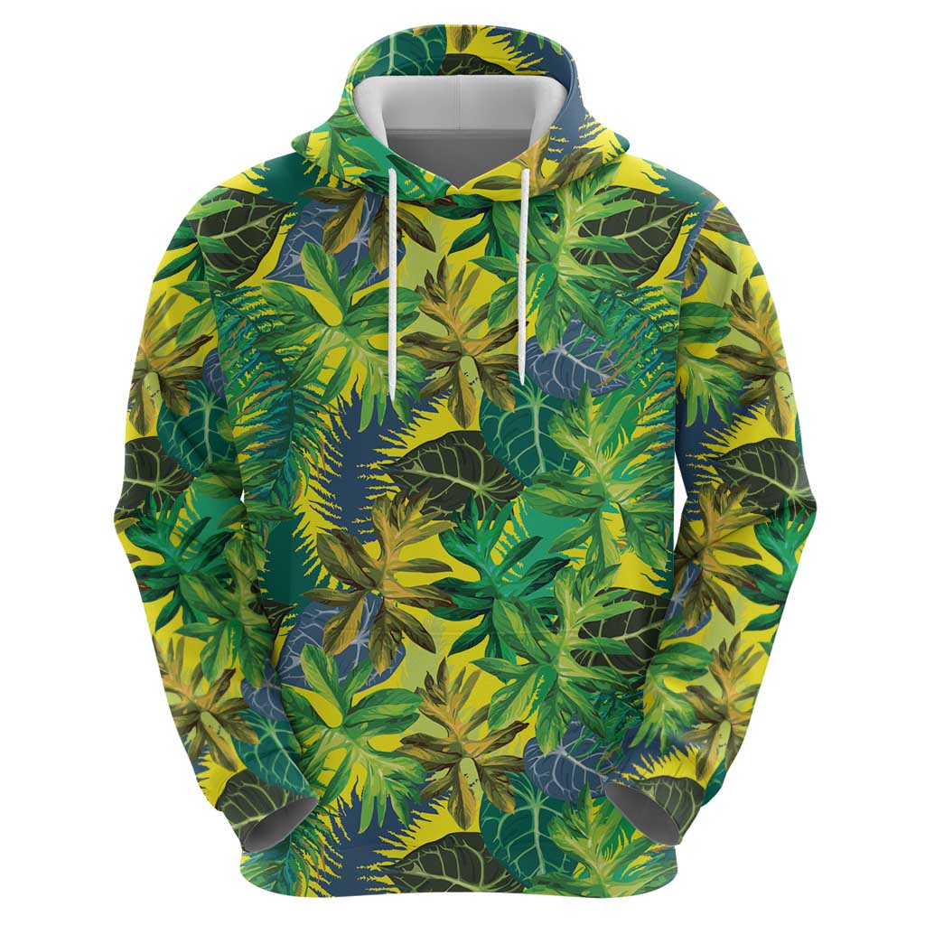 Hawaii Summer Tropical Leaves Hoodie - Polynesian Pride
