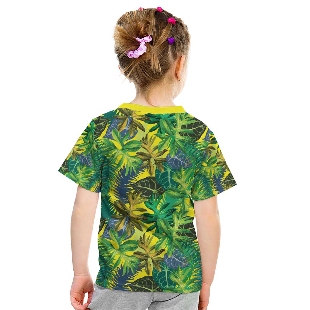 Hawaii Summer Tropical Leaves Kid T Shirt - Polynesian Pride